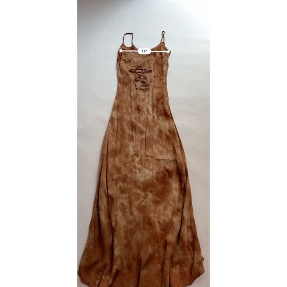 Jeu Illimite Tie Dye Maxi Dress in Rust - Picture 6 of 7